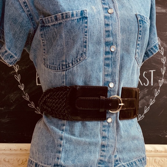 Wide Braided Twisted Statement Belt - Picture 2 of 10